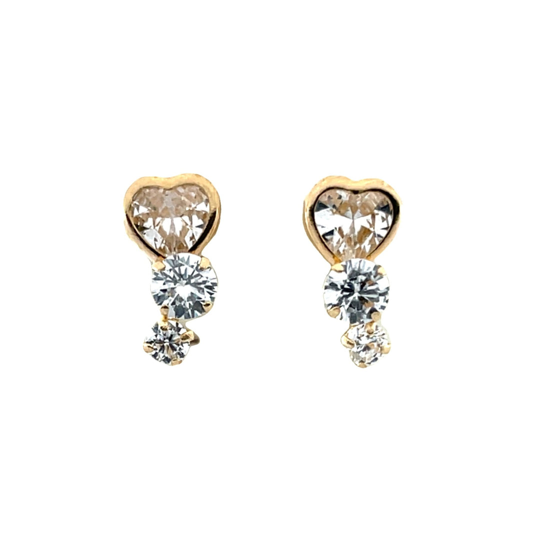 14k mini heart earrings (kids)