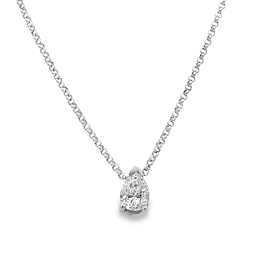 Pear Cut Diamond Necklace