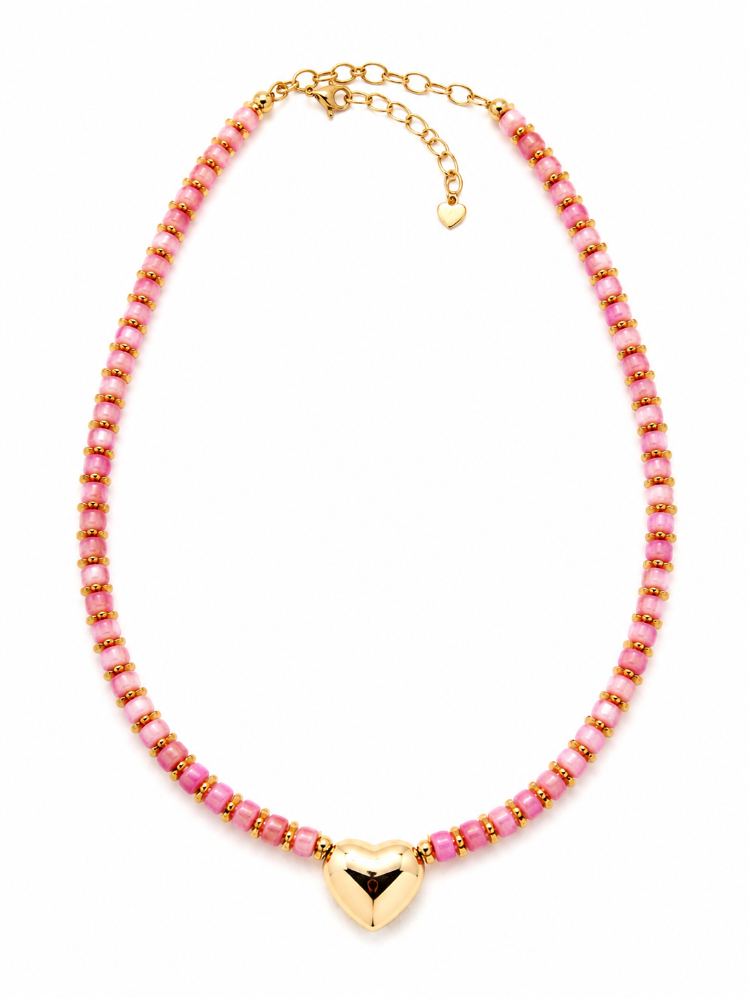 Heart Charm Beaded Necklace – picntell