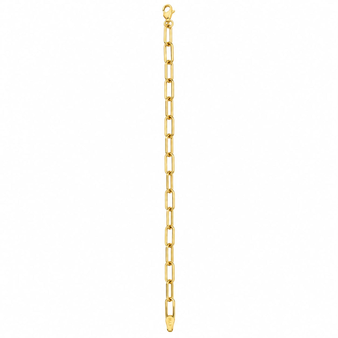 14k Oval Small Paper Clip Bracelet