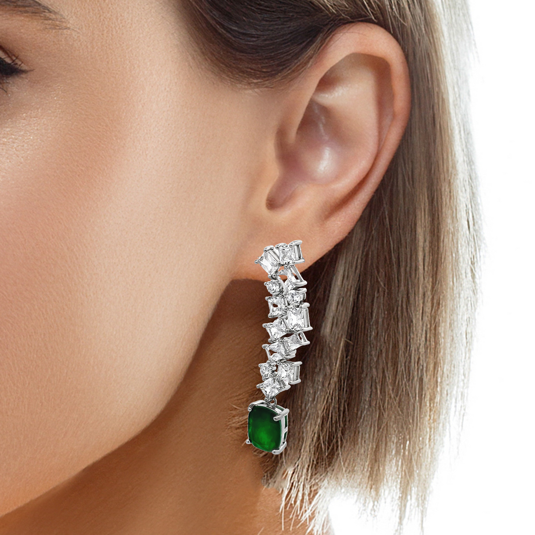 Dazzling Emerald Drop Earrings