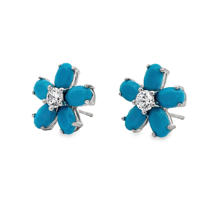 Turquoise Flower Earring