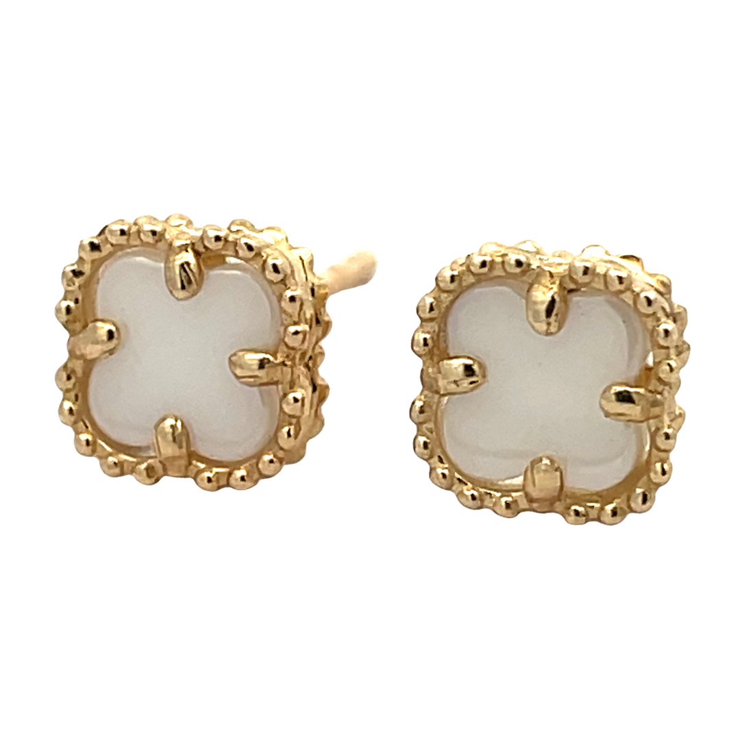 14K Petite Flower Earrings