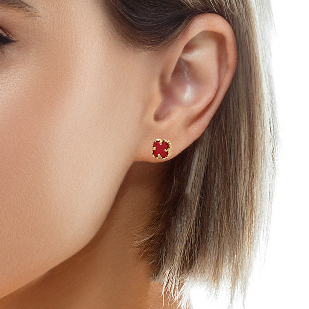 14K Petite Flower Earrings