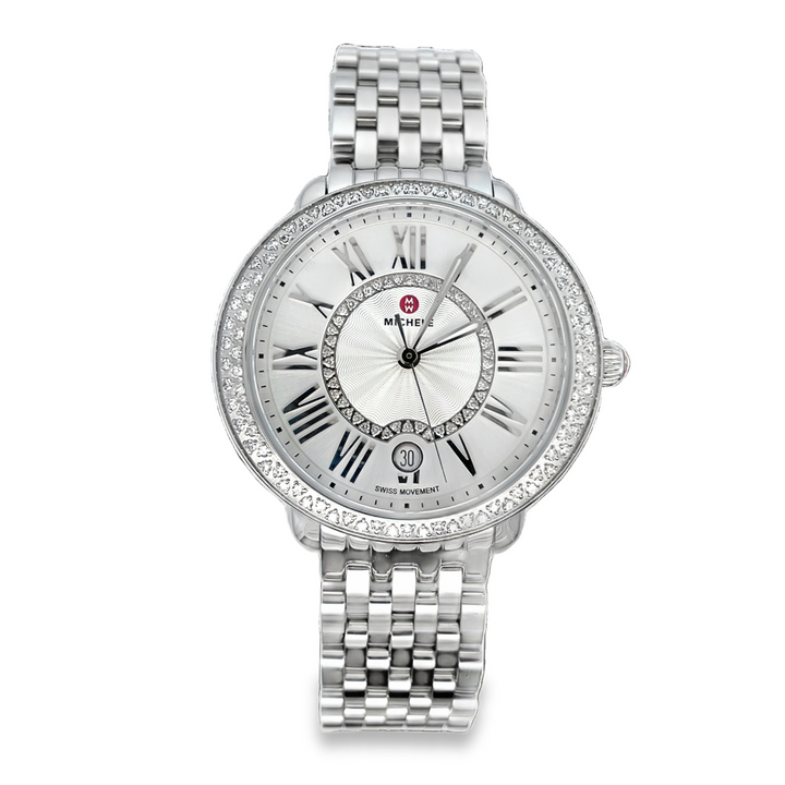 Michele Serein Mid Stainless Steel Diamond Women's