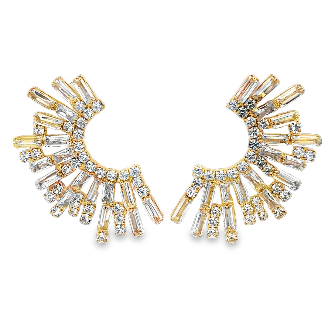 Statement cluster earrings