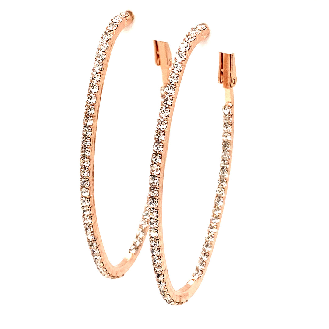 Crystal Oval Hoops Collection