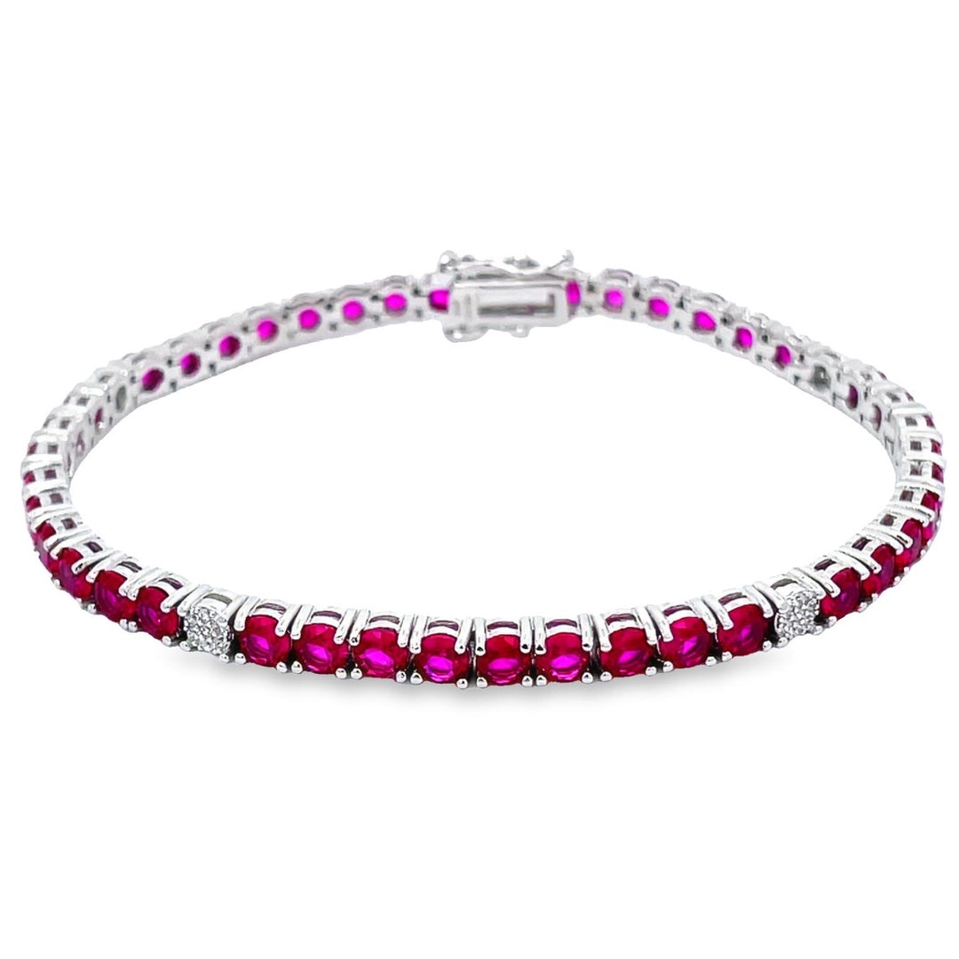 Tennis Bracelet with CZ Accent (3.5 mm - 4 Prong)