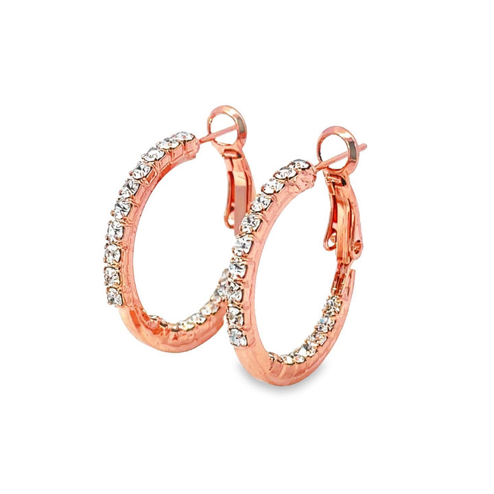 Round Crystal Hoops Collection