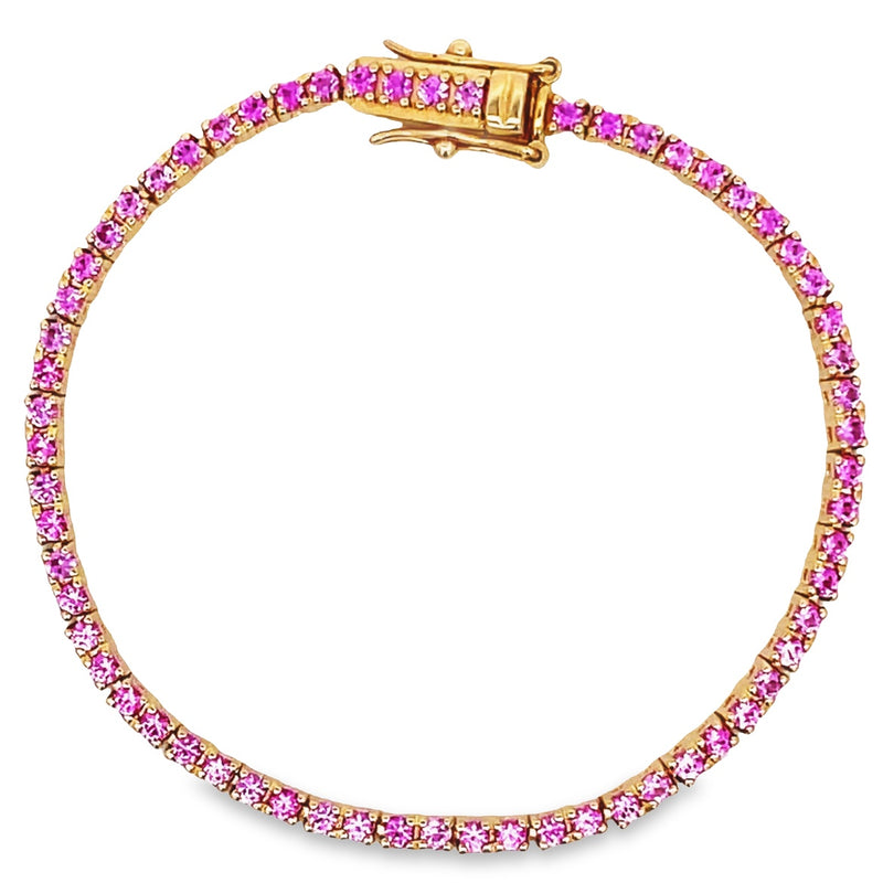 Pink Tennis Bracelet (2mm).