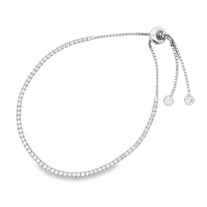 Sparkling Bolo Tennis Bracelet in Silver