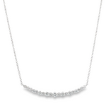 14K Gold Diamond curved bar