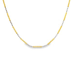 14k Two Tone Beaded Chain