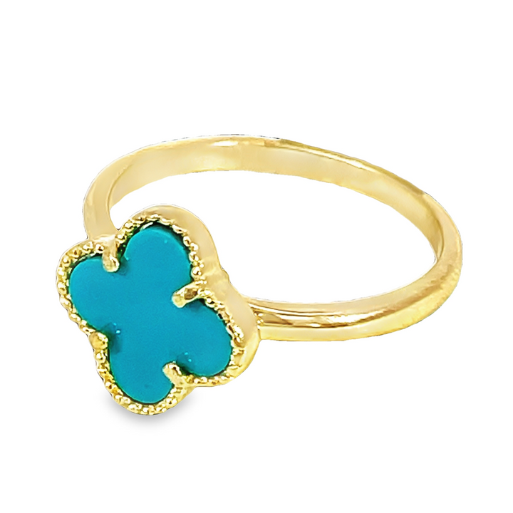 Turquoise Clover Ring (Small)
