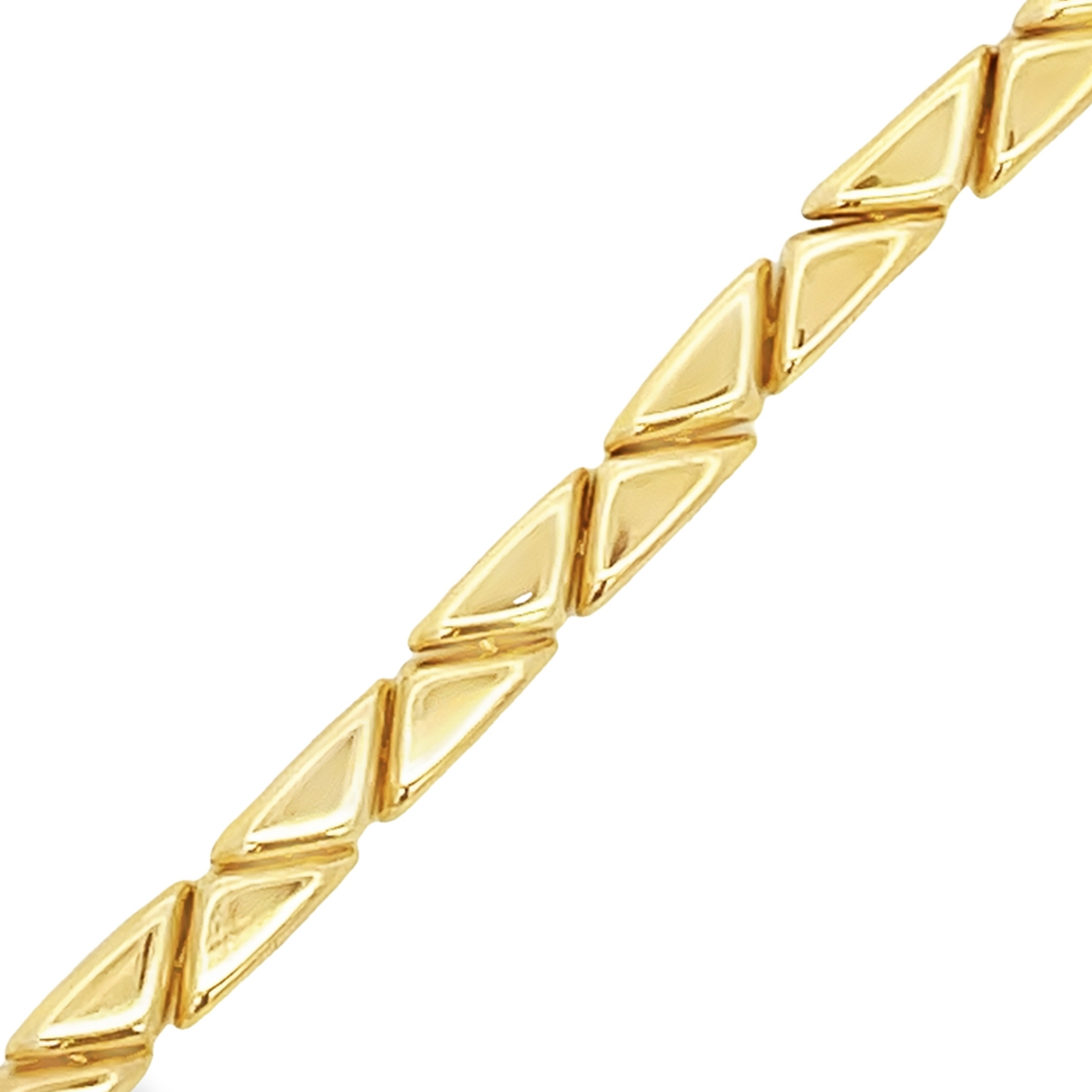 14K Solid Gold, Pave Set Diamond Multi Pyramid, Spike Bangle Bracelet - Etsy