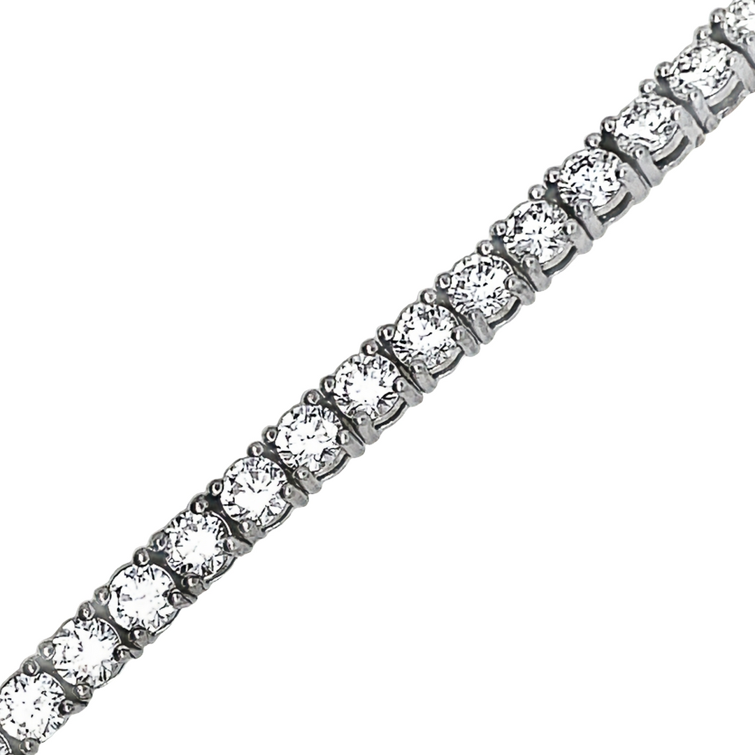 14K White Gold Lab Diamond Tennis Necklace