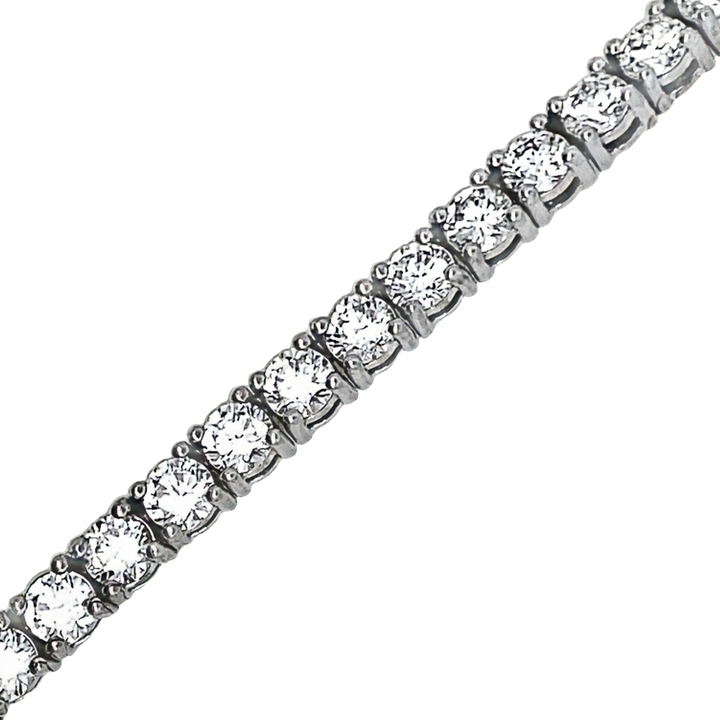 14K White Gold Lab Diamond Tennis Necklace