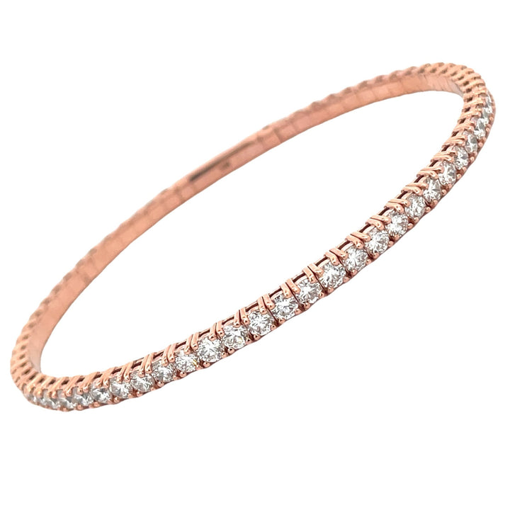 14K Gold Lab Diamond Flex Bangle