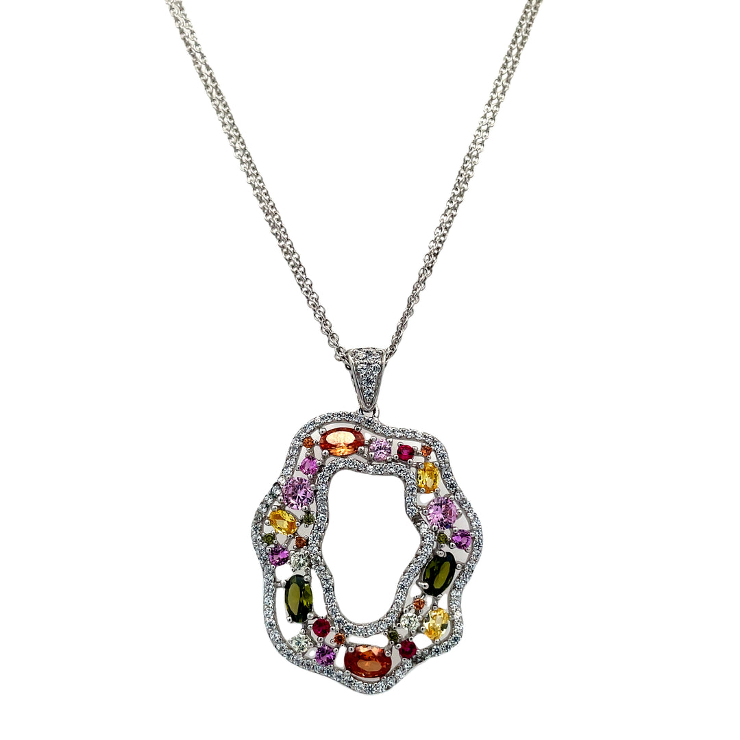 Multi Color Pendant Necklace