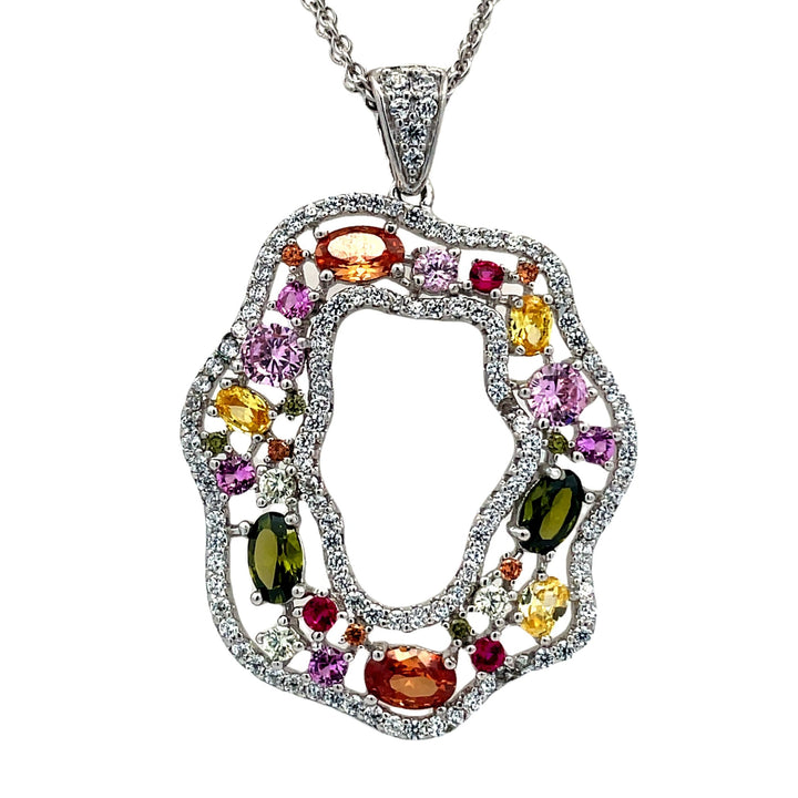 Multi Color Pendant Necklace