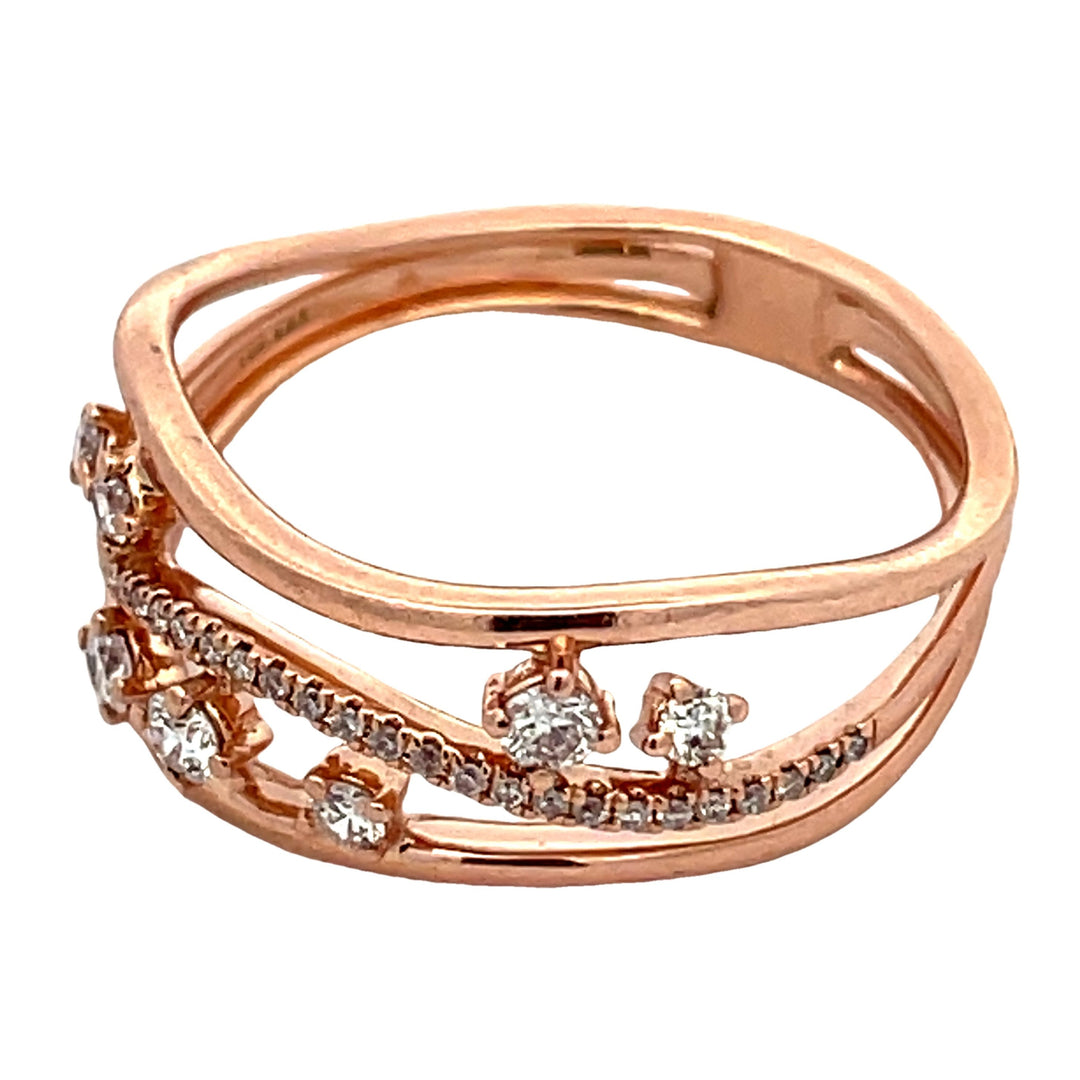 Rose Gold Diamond Cluster Ring