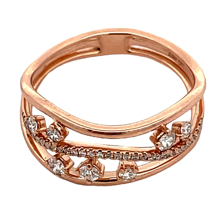 Rose Gold Diamond Cluster Ring