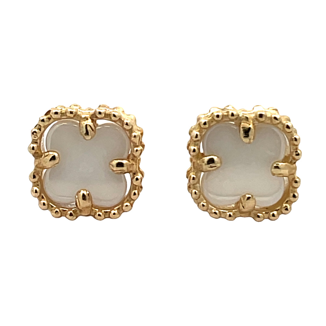 14K Petite Flower Earrings