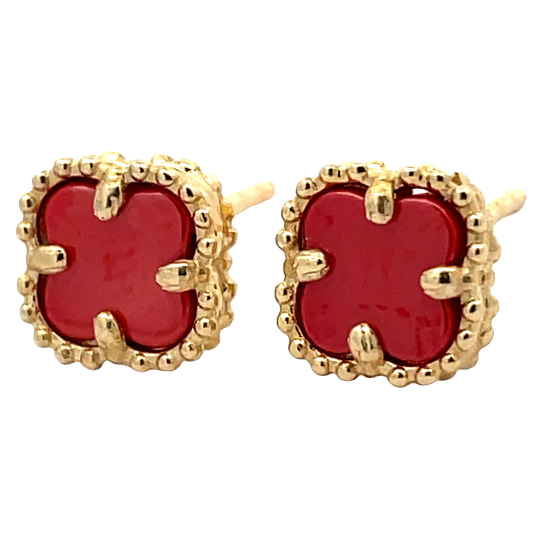 14K Petite Flower Earrings