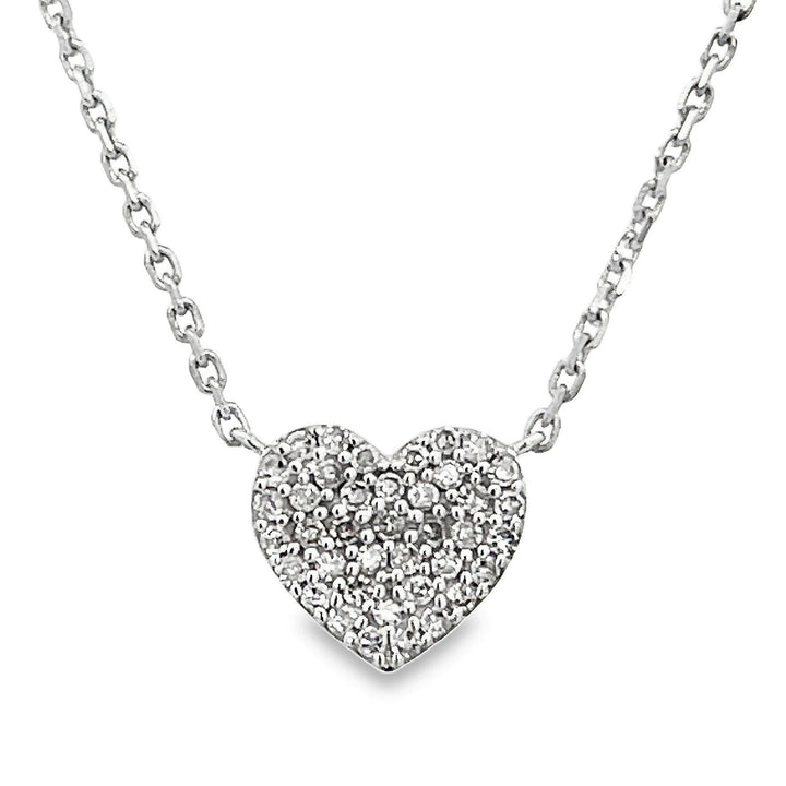 Pave Diamond Heart Shaped Necklace