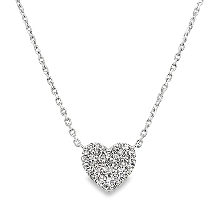 Pave Diamond Heart Shaped Necklace