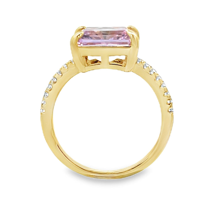 Pink Stone Rectangle Ring