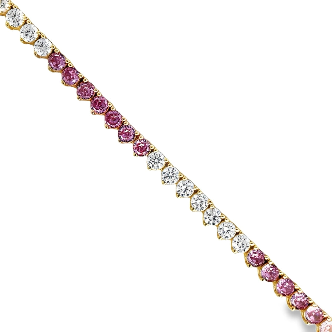 Alternating Tennis Bracelet (3 mm - 3 Prong)