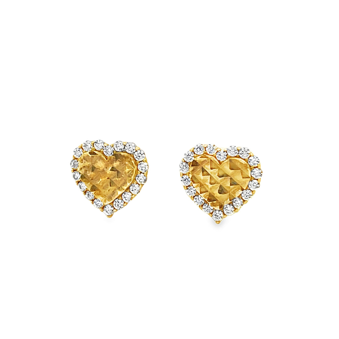 14k Heart Earrings