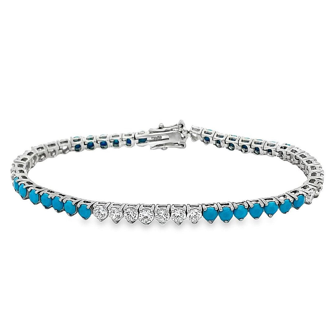 Alternating Tennis Bracelet (3 mm - 3 Prong)