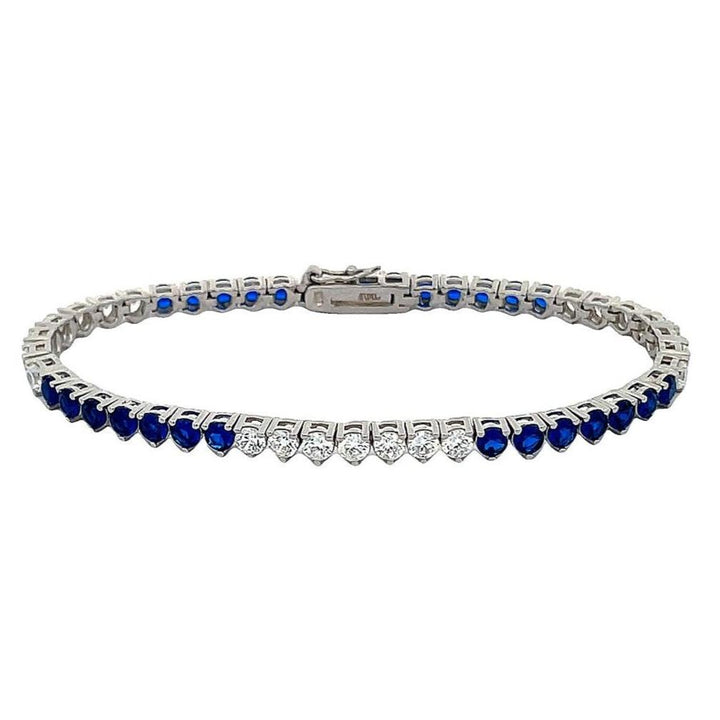 Alternating Tennis Bracelet (3 mm - 3 Prong)