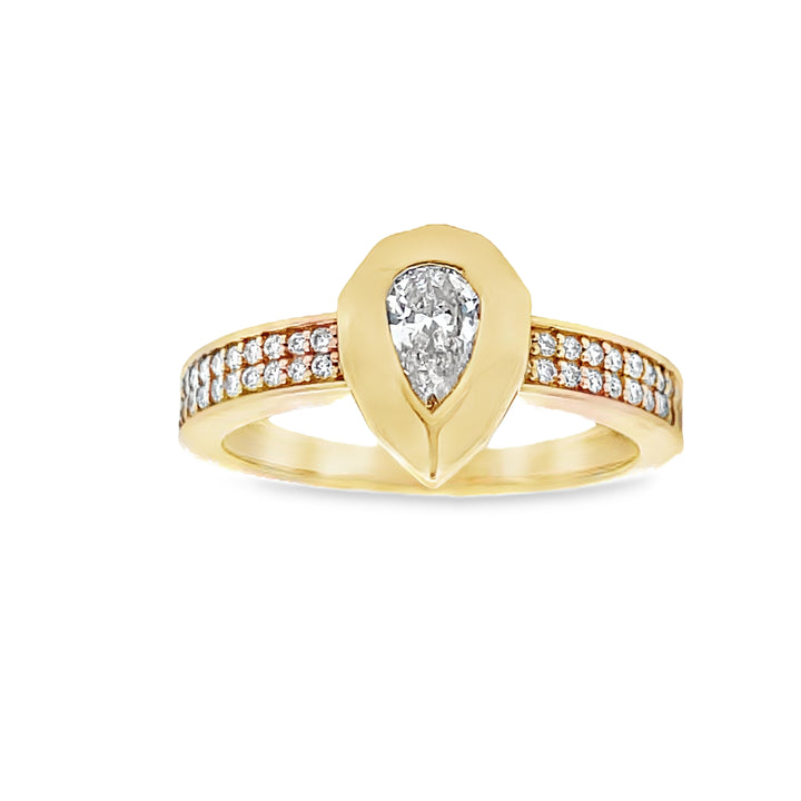 Pear Shaped Lab Diamond Ring