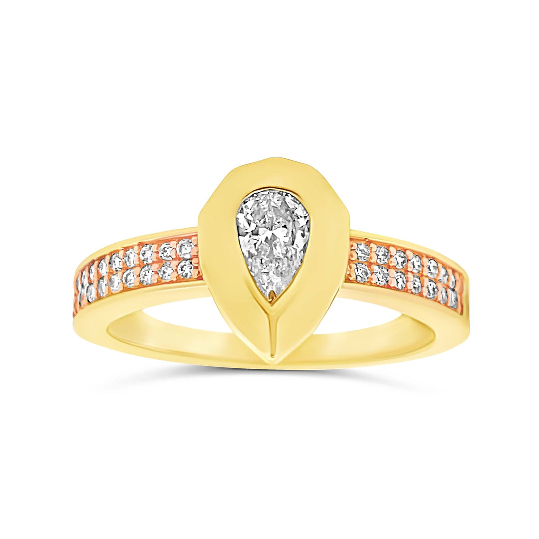 Pear Shaped Lab Diamond Ring