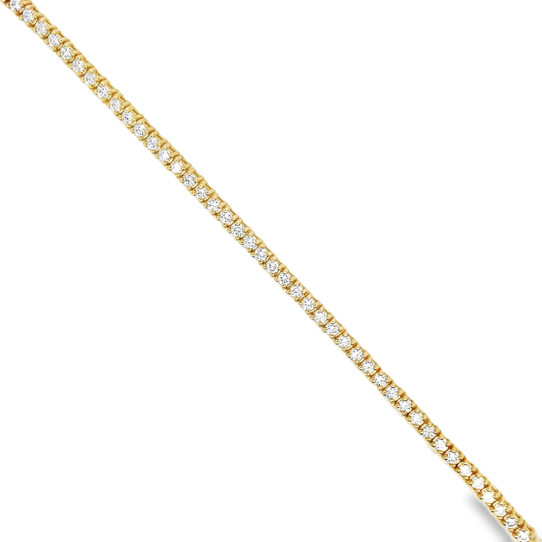 14K Yellow Gold Lab Diamond Tennis Necklace