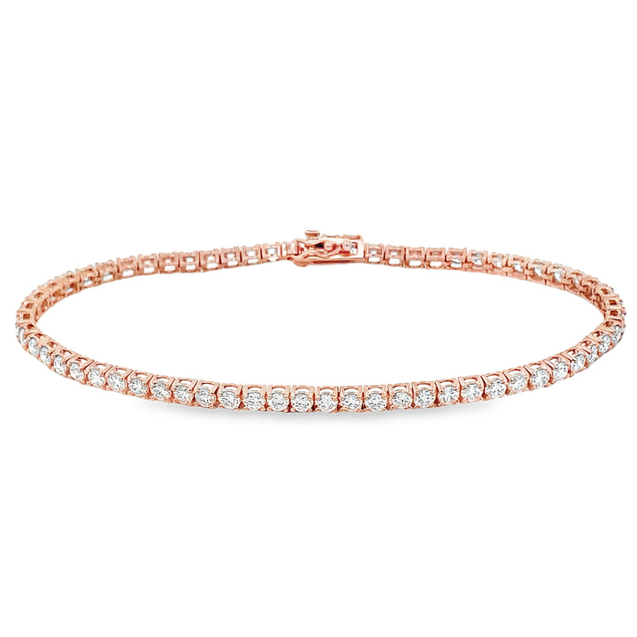 14K Rose Gold Lab Diamond Tennis Bracelet