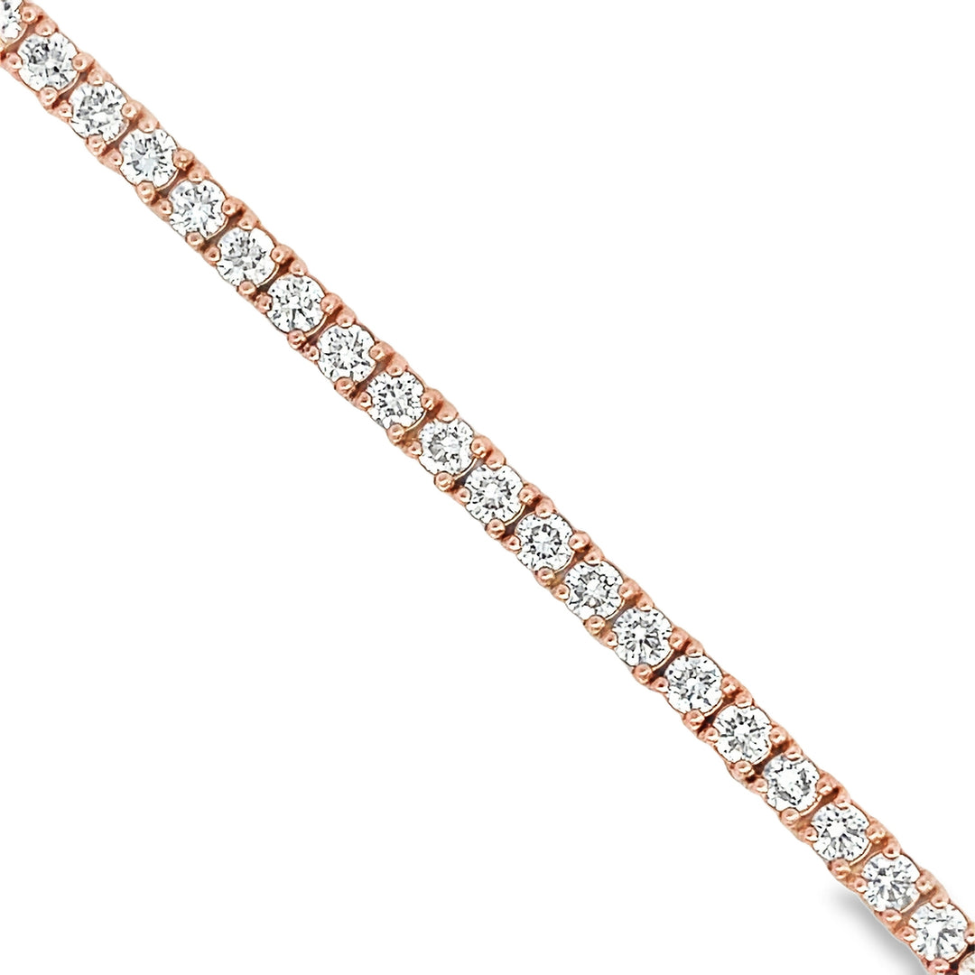 14K Rose Gold Lab Diamond Tennis Bracelet