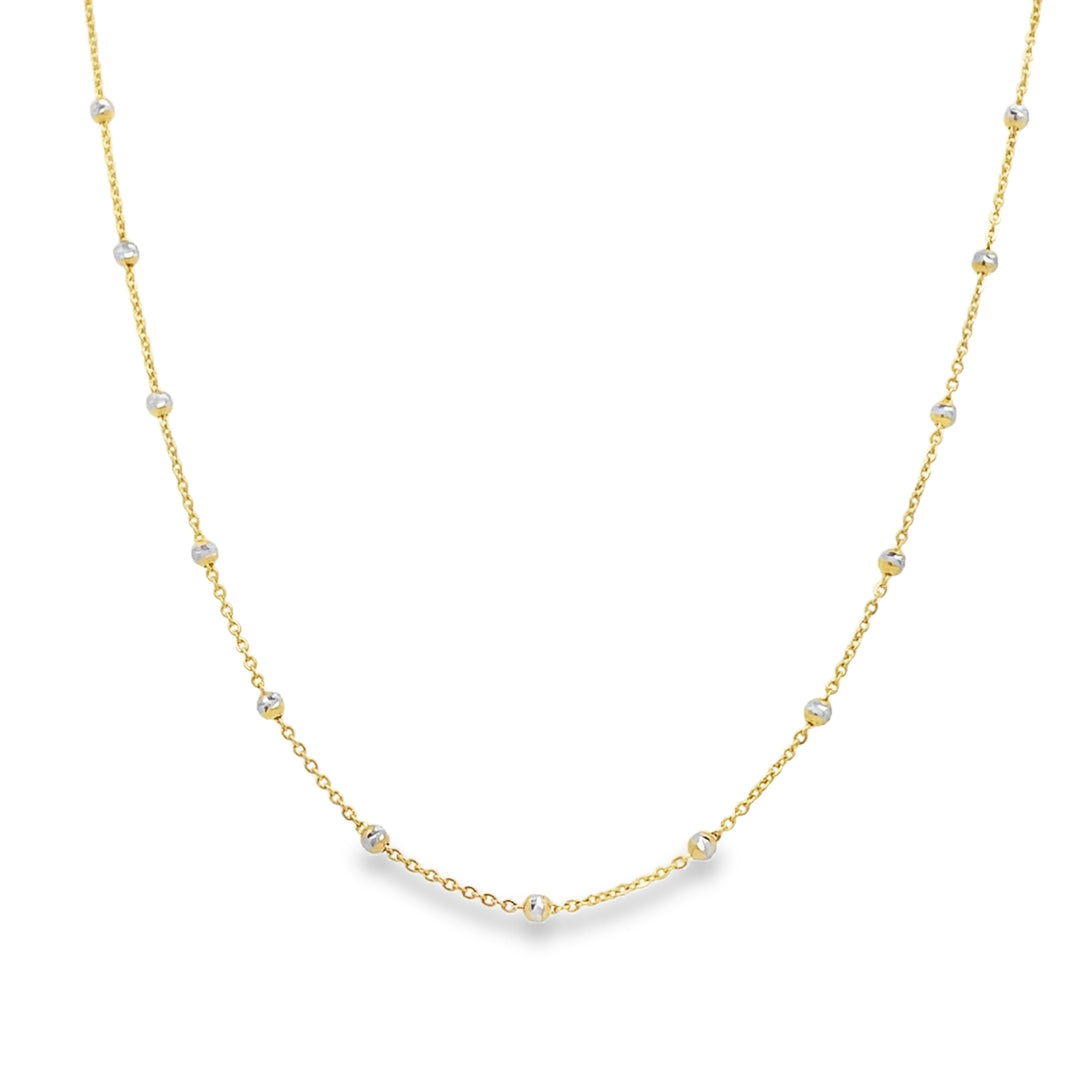 14k Bead Station Necklace