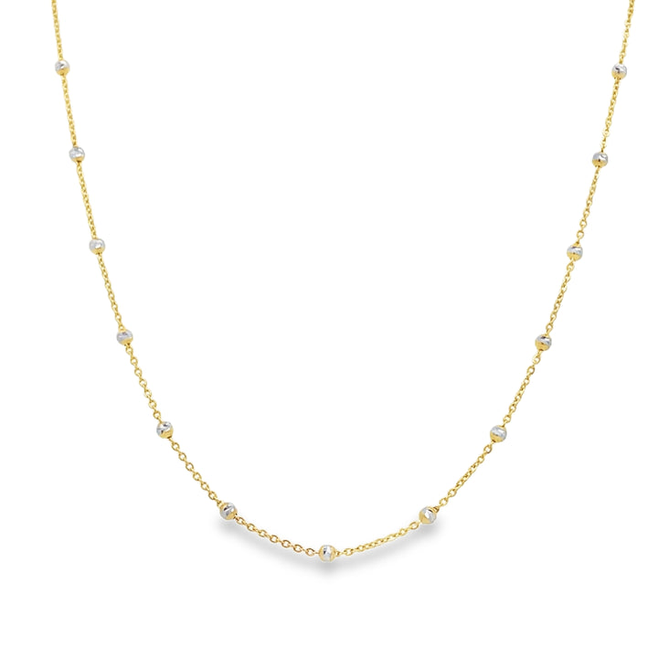 14k Bead Station Necklace