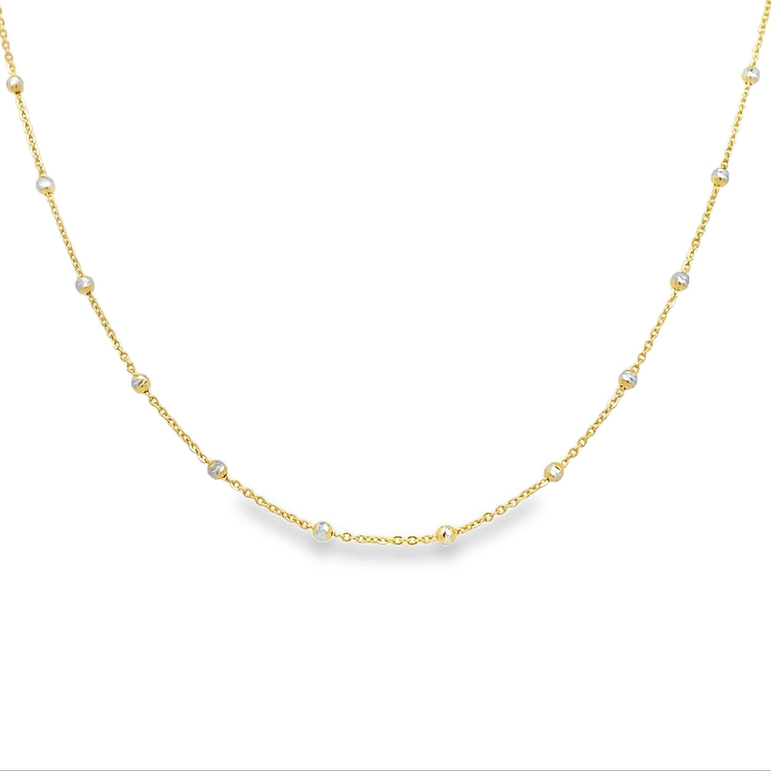 14k Bead Station Necklace