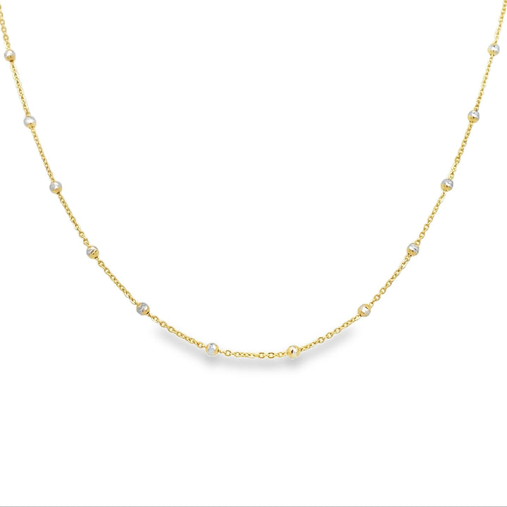 14k Bead Station Necklace