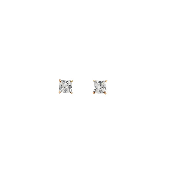 14K Gold 3mm Square Studs