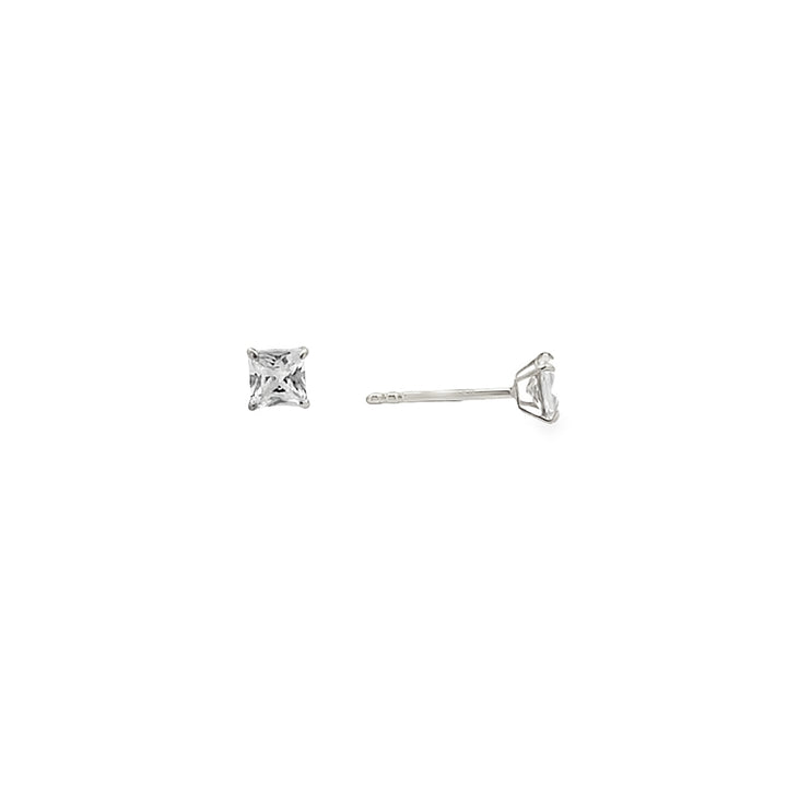 14K Gold 3mm Square Studs