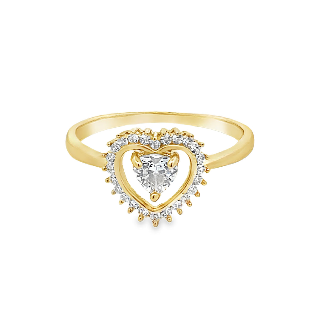 14K Heart Shaped Ring