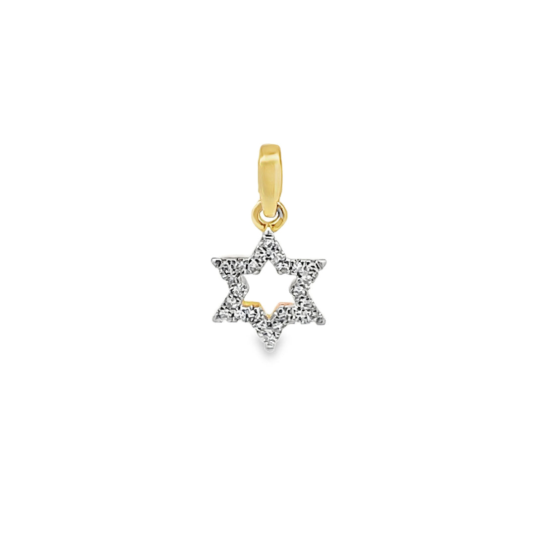 Mini Diamond Star of David Pendant