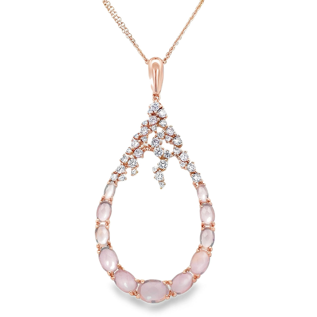 Rose Quartz Teardrop Pendant