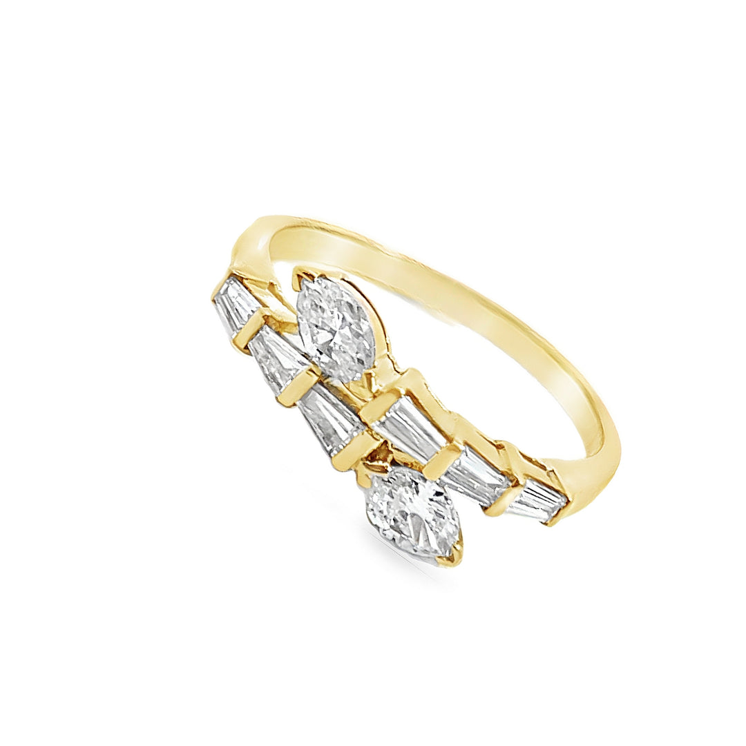 18K Multi Diamond Accent Ring